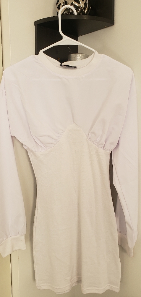 White Crew Neck dress